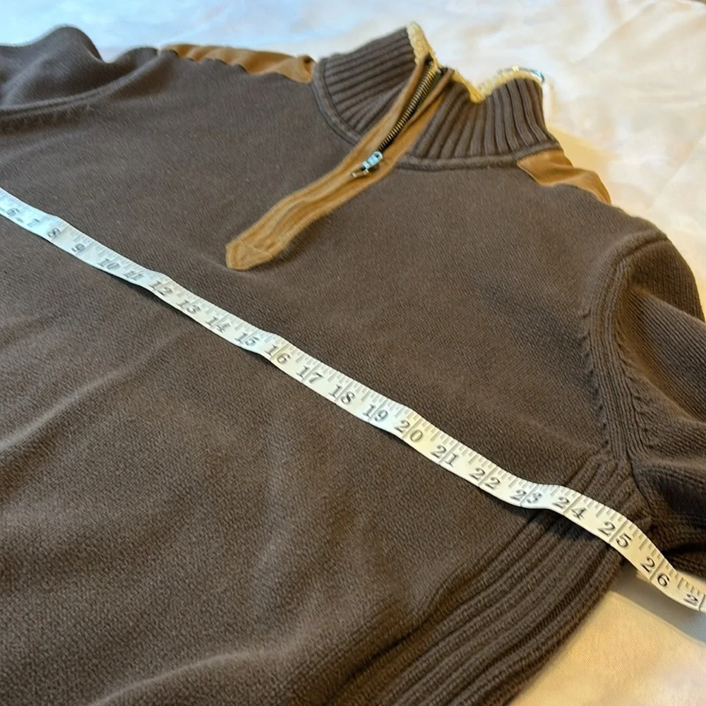 Tommy Hilfiger Heavy Cotton 1/4 Zip Sweater with Detailing Size XXL